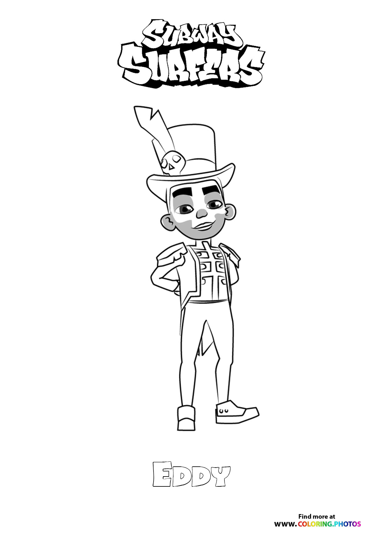 Subway Surfers Coloring Pages Sketch Coloring Page