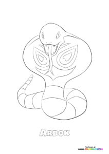 024 Arbok Coloring Pages for - 024 Arbok Coloring Page 212x300 