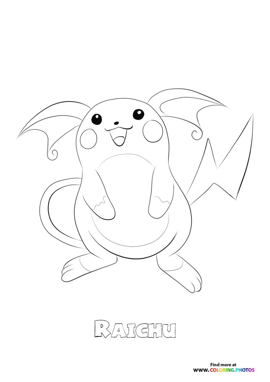 026 Raichu - Coloring Pages for kids