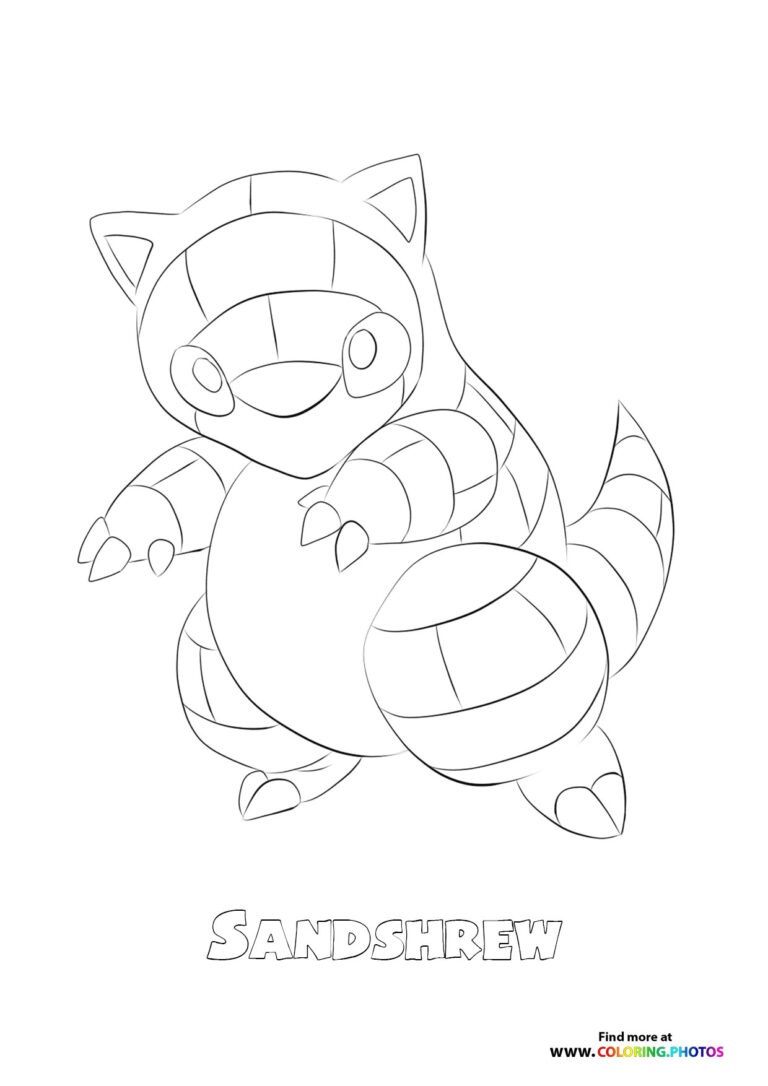 10 Fun Sandshrew Pokémon Coloring Pages for Kids