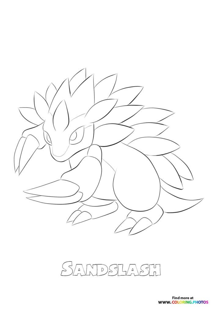 10 Dynamic Pokemon Coloring Pages Featuring the Mighty Sandslash