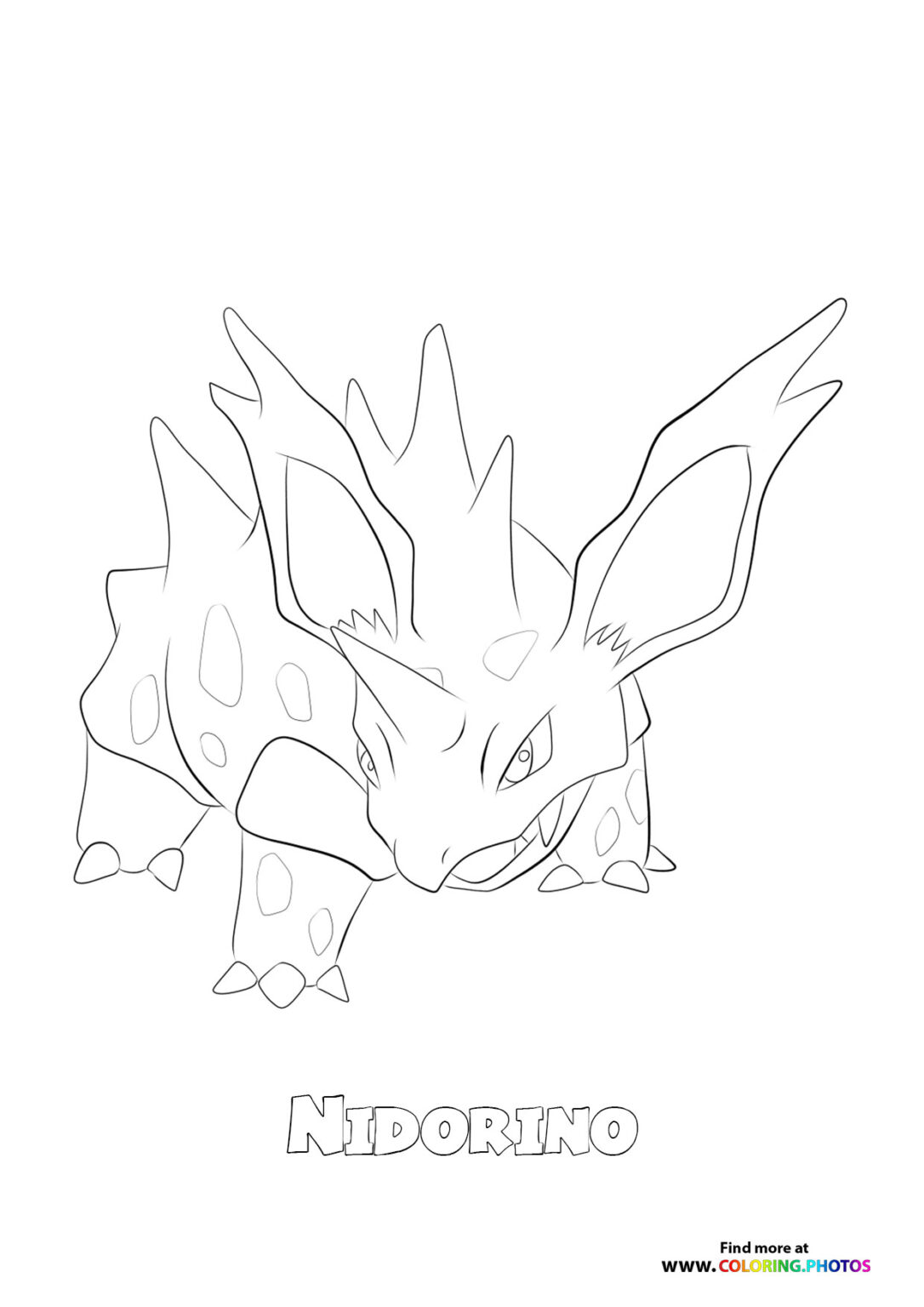 033 Nidorino - Coloring Pages for kids