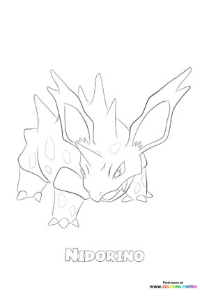 033 Nidorino - Coloring Pages for kids