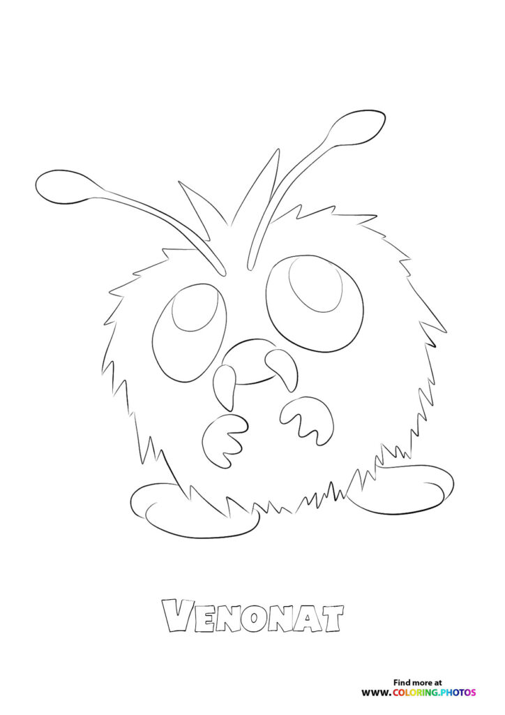 venonat coloring page ideas pokemon