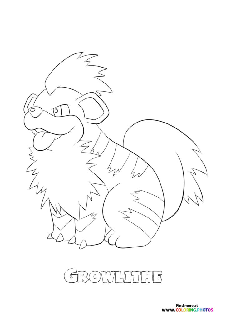 058 Growlithe - Coloring Pages for kids