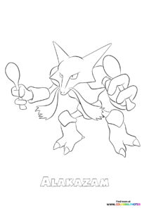 065 Alakazam - Coloring Pages for kids