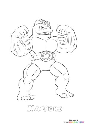 067 Machoke - Coloring Pages for kids