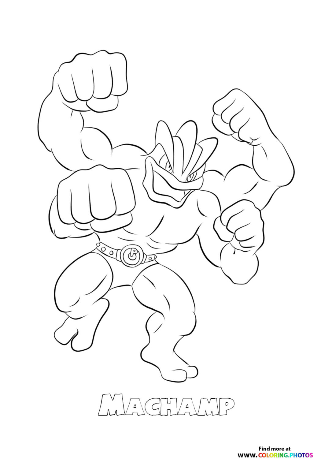 068 Machamp - Coloring Pages for kids