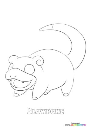 079 slowpoke - Coloring Pages for kids