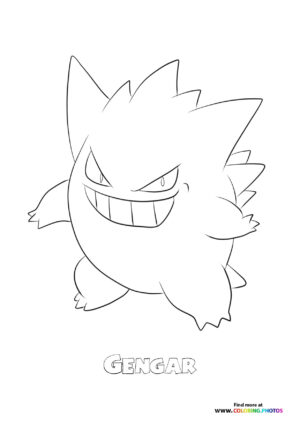 094 Gengar - Coloring Pages for kids