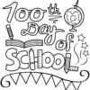 100th Day of School coloring page
