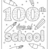 Color 100th Day of School coloring page