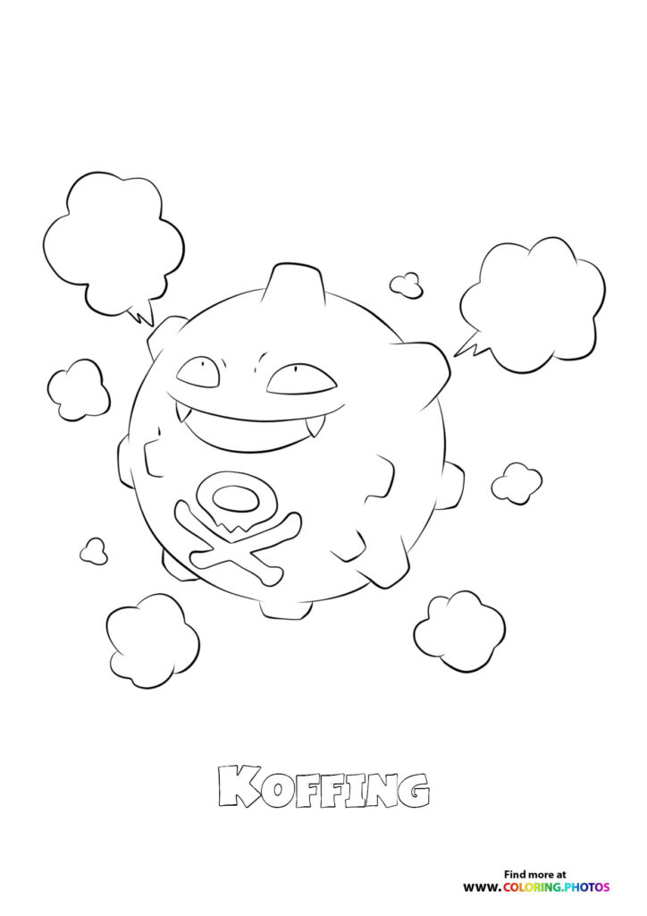 109 Koffing - Coloring Pages For Kids