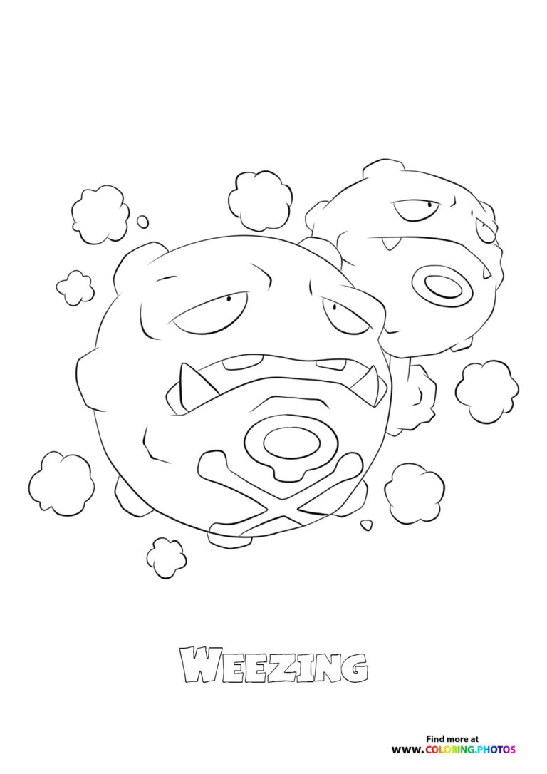 110 Weezing - Coloring Pages for kids