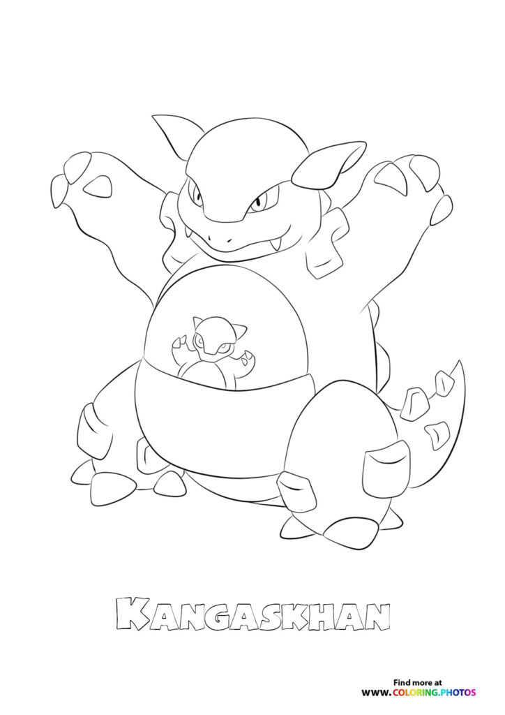 115 Kangaskhan - Coloring Pages for kids
