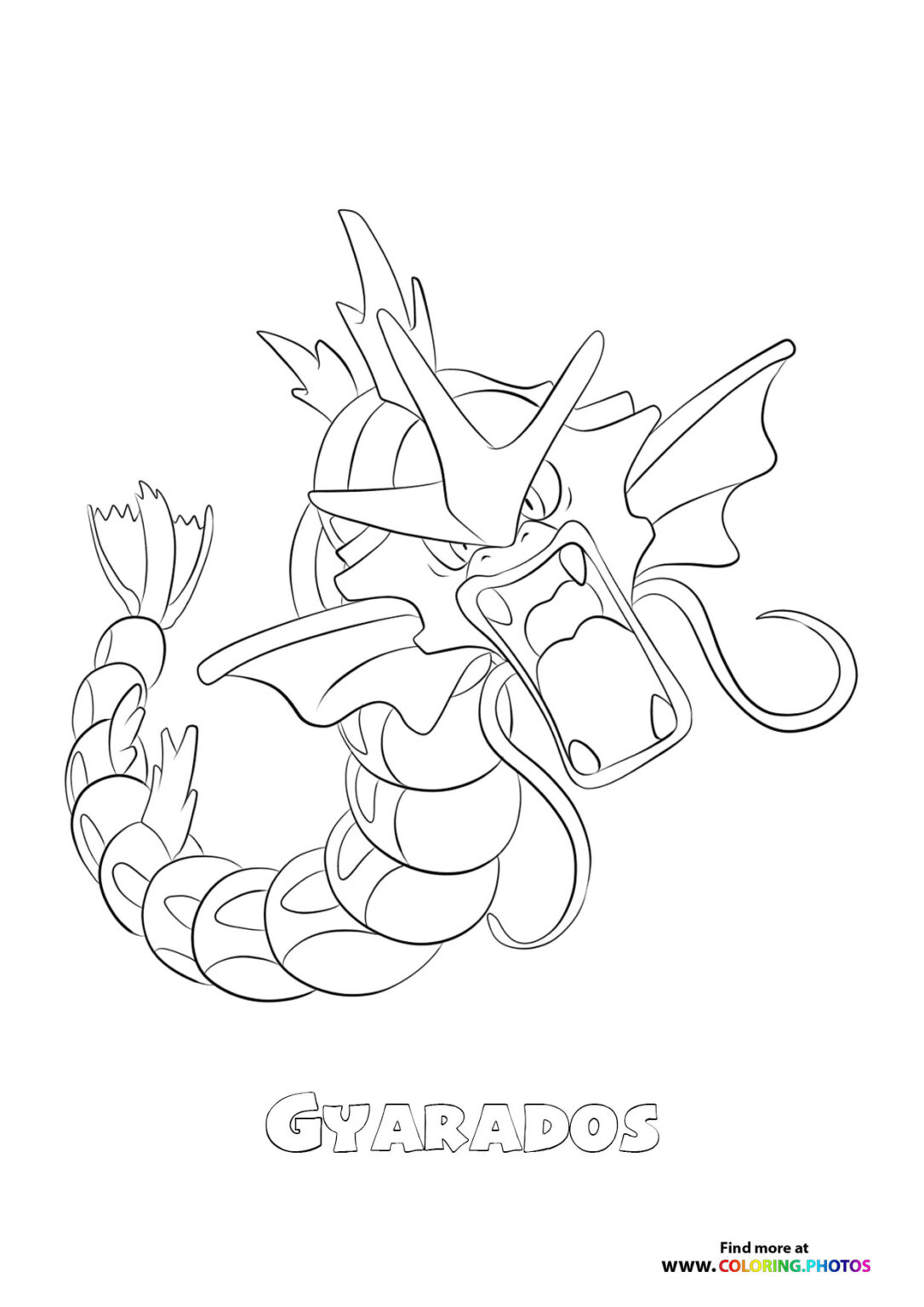 130 Gyarados - Coloring Pages for kids