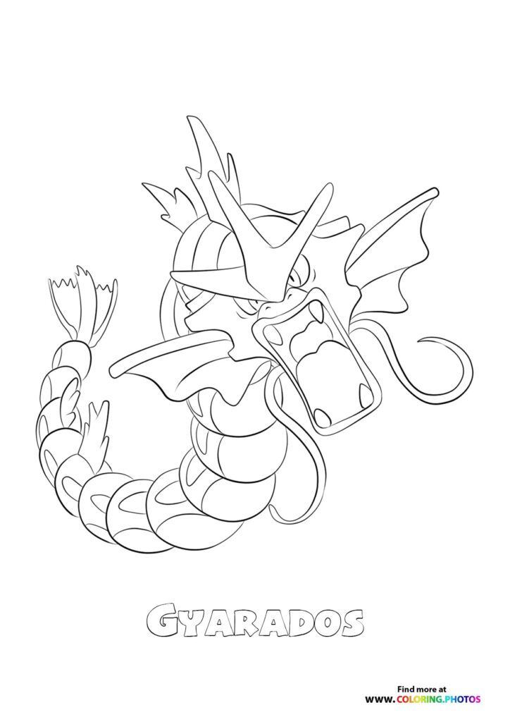 10 Gyarados Pokémon Coloring Pages for Aquatic Adventures