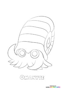 138 Omanyte - Coloring Pages for kids