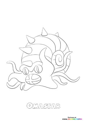 Omastar Coloring Page Coloring Pages