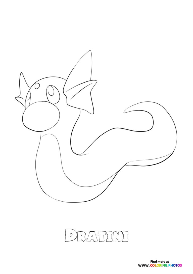 147 Dratini - Coloring Pages for kids