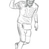 Aaron Rodgers NFL player coloring page