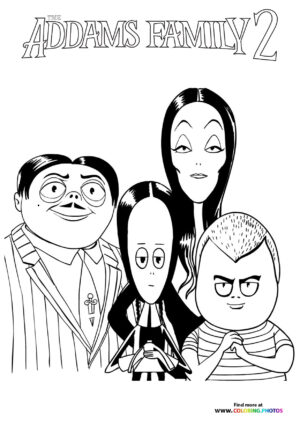 The Addams Family 2 coloring page