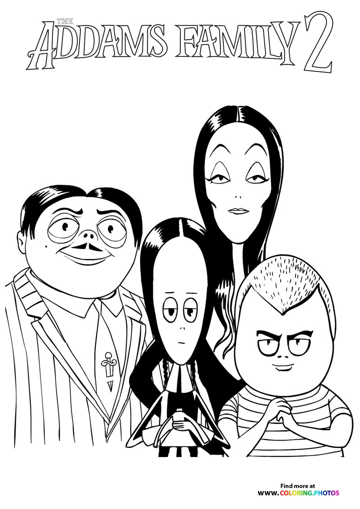 The Addams Family 2 Coloring Pages For Kids Free Print Or Download