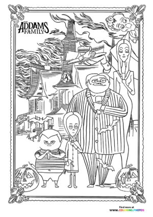 The Addams Family 2 House coloring page