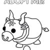 Adopt me Roblox! Robo Bull coloring page