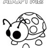 Adopt me Roblox! Ladybug coloring page