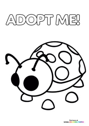 Adopt me Roblox! Ladybug coloring page