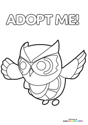 Adopt me Roblox! Robo Owl coloring page