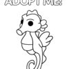 Adopt me Roblox! Seahorse coloring page