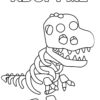Adopt me Roblox! Skeleton T-Rex coloring page