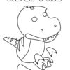 Adopt me Roblox! T-Rex coloring page