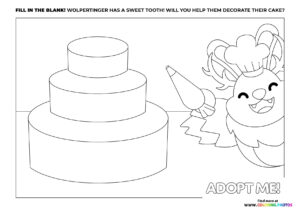 Adopt me Wolpertinger coloring page