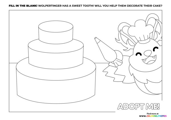 Adopt me Wolpertinger coloring page