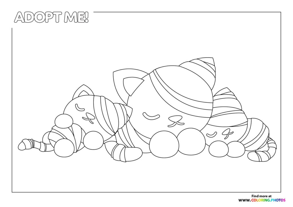 Adopt me Roblox friends Coloring Pages for kids