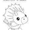 Adopt me Roblox! Triceratops coloring page