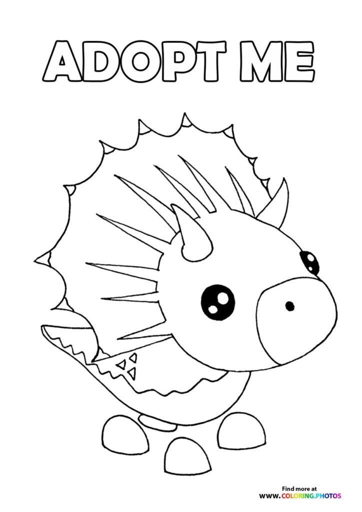 Spiky porcupine pet with quills and big eyes coloring page from Adopt Me Roblox