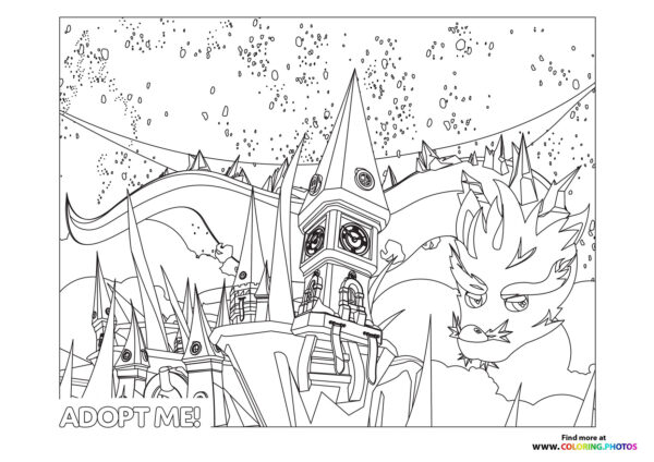 Adopt me Winter coloring page