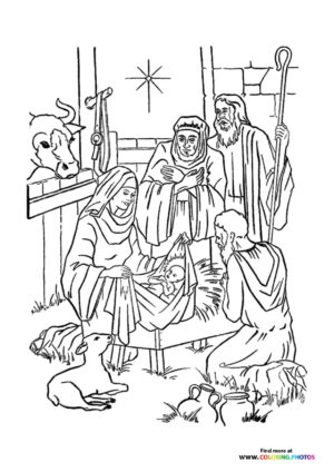 Advent baby Jesus coloring page