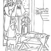 Advent baby Jesus is born coloring page