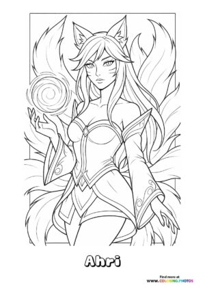 Ahri with her magic from League of Legends