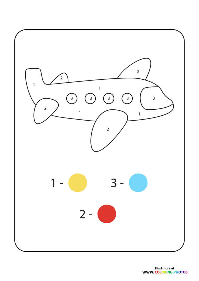 Color by number - Coloring Pages for kids | Free and easy printables
