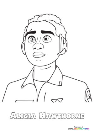 Alicia Hawthorne from Lightyear coloring page