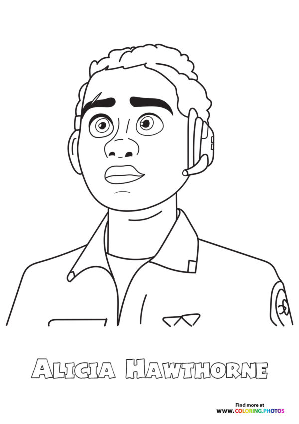 Alicia Hawthorne from Lightyear coloring page