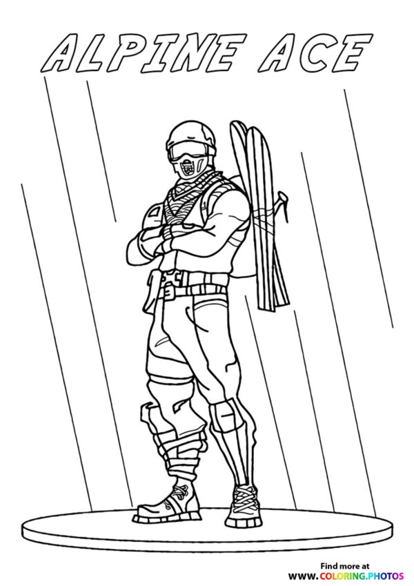 Alpine Ace - Fortnite coloring page