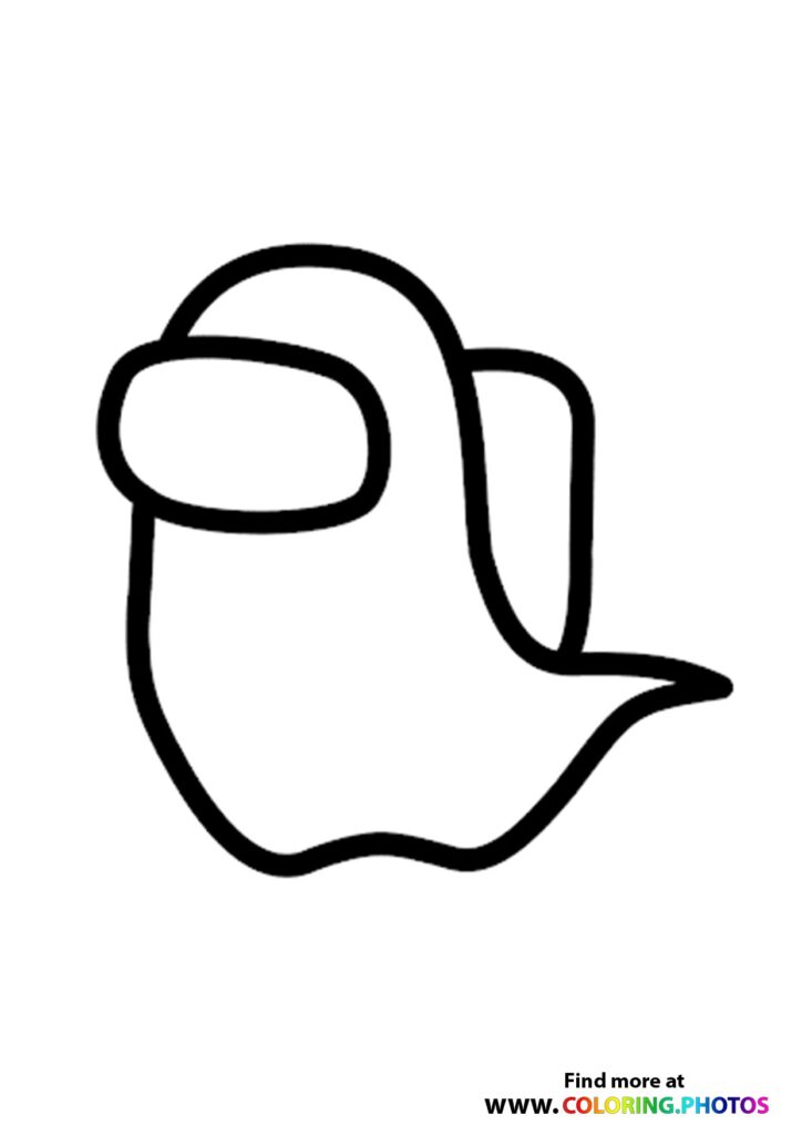 Among Us crewmate with round helmet and visor coloring page