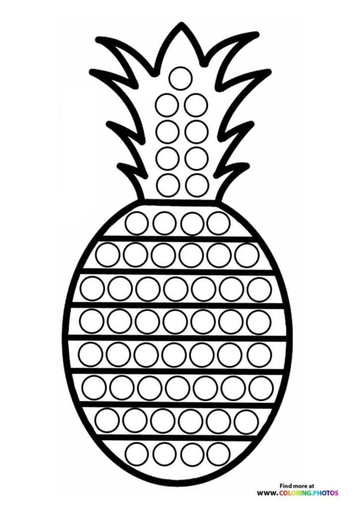 Ananas pop it - Coloring Pages for kids